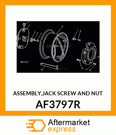 ASSEMBLY,JACK SCREW AND NUT AF3797R