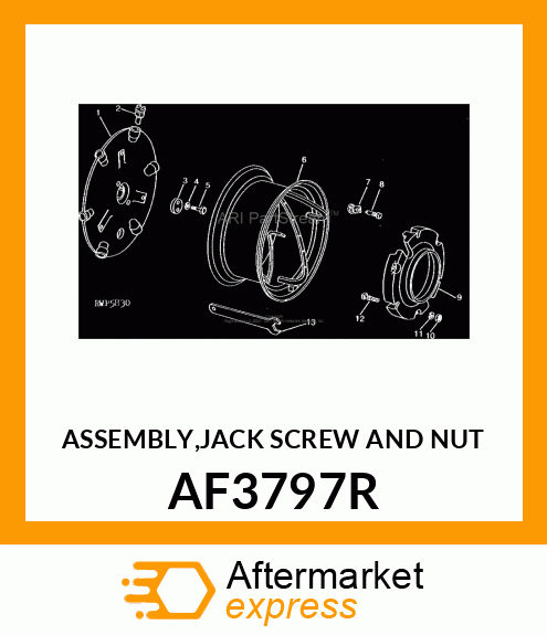 ASSEMBLY,JACK SCREW AND NUT AF3797R