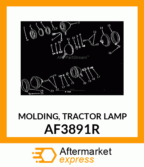 MOLDING, TRACTOR LAMP AF3891R