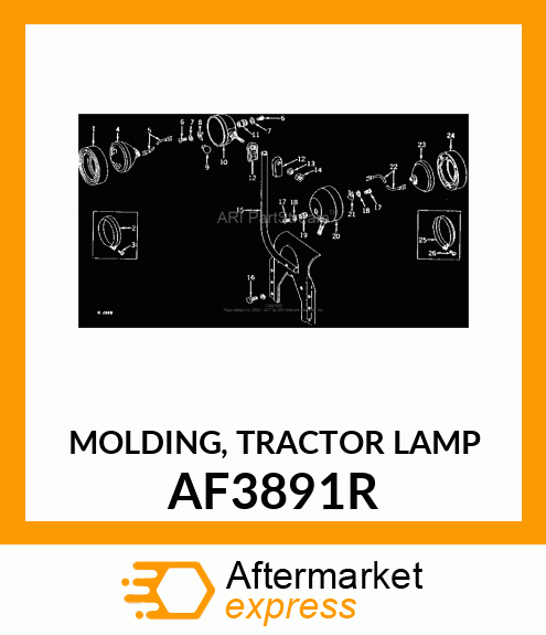 MOLDING, TRACTOR LAMP AF3891R