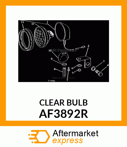 BULB, UNIT,SEALED W/SCREWS 12V/TRAC AF3892R