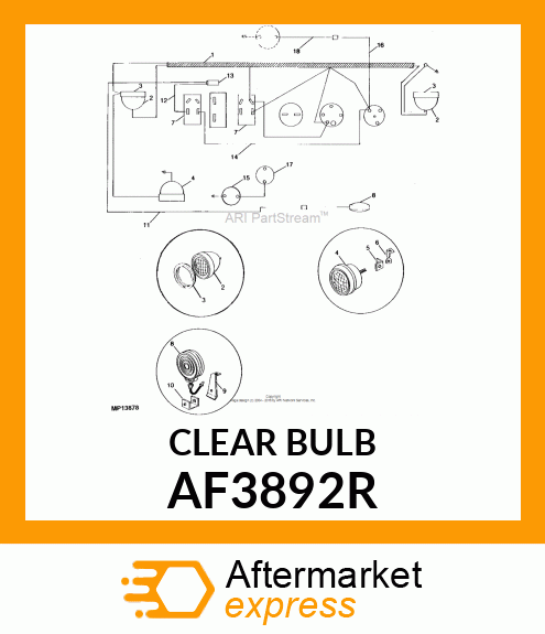 BULB, UNIT,SEALED W/SCREWS 12V/TRAC AF3892R