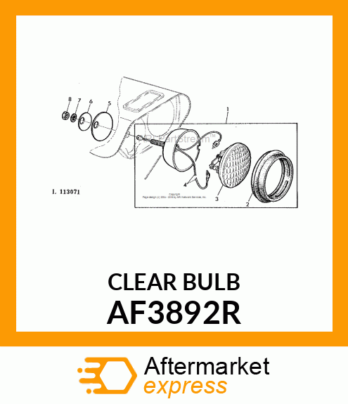 BULB, UNIT,SEALED W/SCREWS 12V/TRAC AF3892R