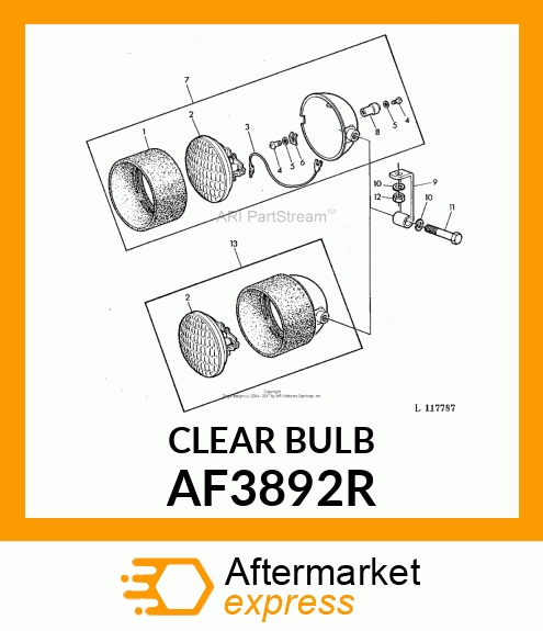 BULB, UNIT,SEALED W/SCREWS 12V/TRAC AF3892R