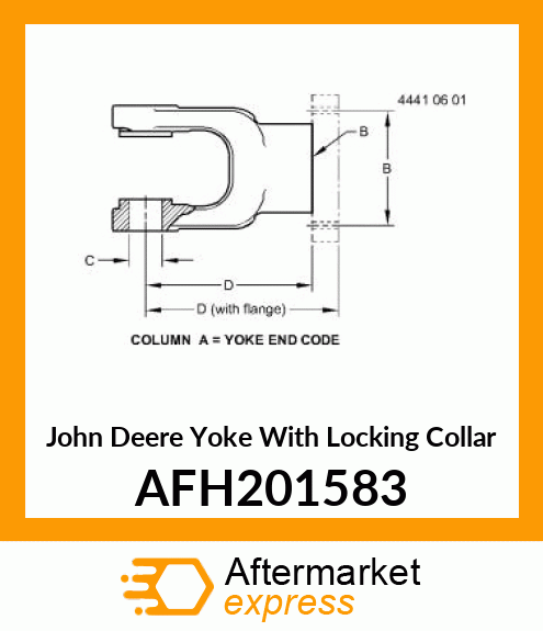 UNIVERSAL JOINT YOKE,YOKE WITH OVER AFH201583