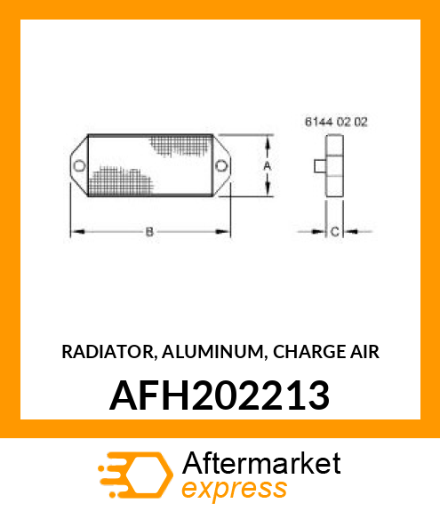 RADIATOR, ALUMINUM, CHARGE AIR AFH202213