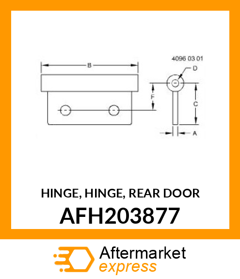 HINGE, HINGE, REAR DOOR AFH203877