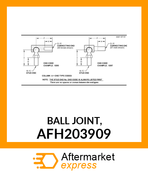 BALL JOINT, AFH203909