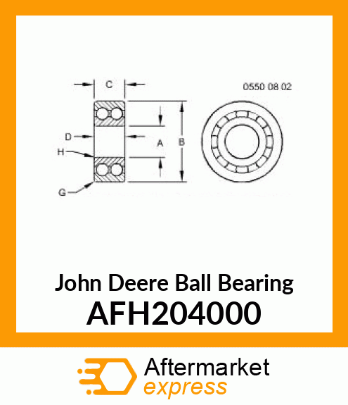 BALL BEARING, (CAM) AFH204000
