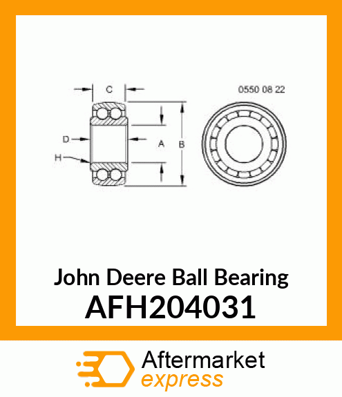BALL BEARING, DOUBLE ROW AFH204031