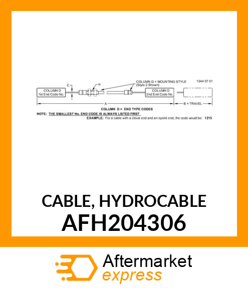 CABLE, HYDROCABLE AFH204306