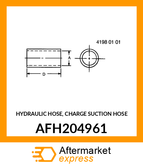 HYDRAULIC HOSE, CHARGE SUCTION HOSE AFH204961