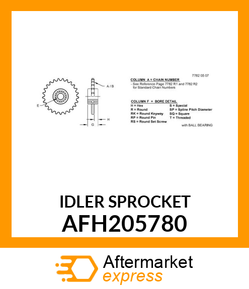 IDLER SPROCKET AFH205780