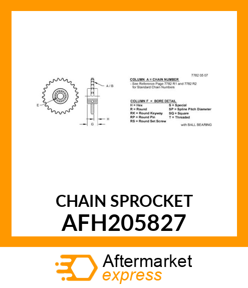 CHAIN SPROCKET AFH205827