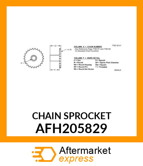 CHAIN SPROCKET AFH205829