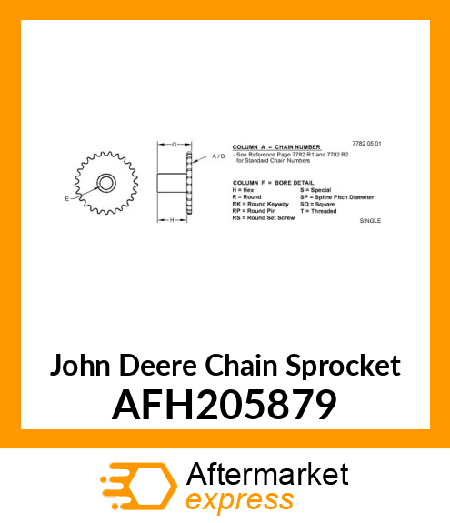 CHAIN SPROCKET AFH205879