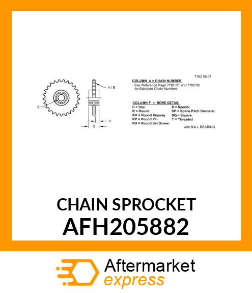 CHAIN SPROCKET AFH205882