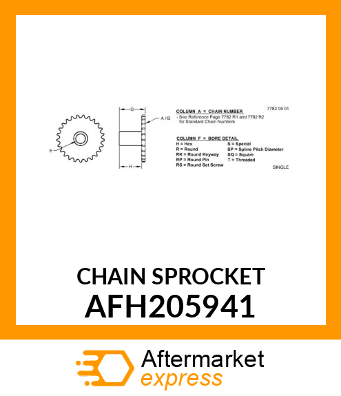 CHAIN SPROCKET AFH205941