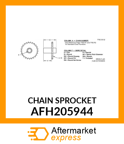 CHAIN SPROCKET AFH205944