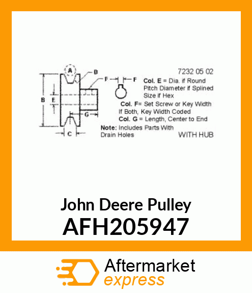 PULLEY, (PICKUP DRIVER) AFH205947