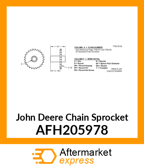 CHAIN SPROCKET AFH205978