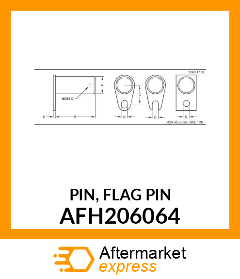 PIN, FLAG PIN AFH206064