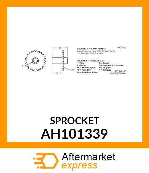 SPROCKET ASSY AH101339