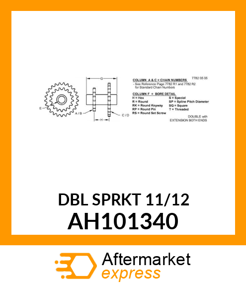 SPROCKET ASSY AH101340