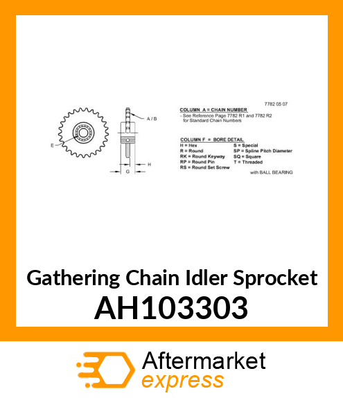 SPROCKET ASSY AH103303