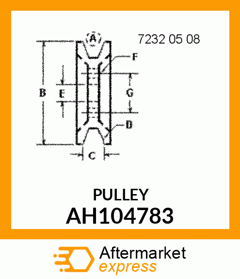PULLEY, 609.6 O.D HC AH104783
