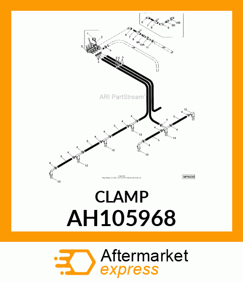 CLAMP, HIGH TORQUE HOSE AH105968