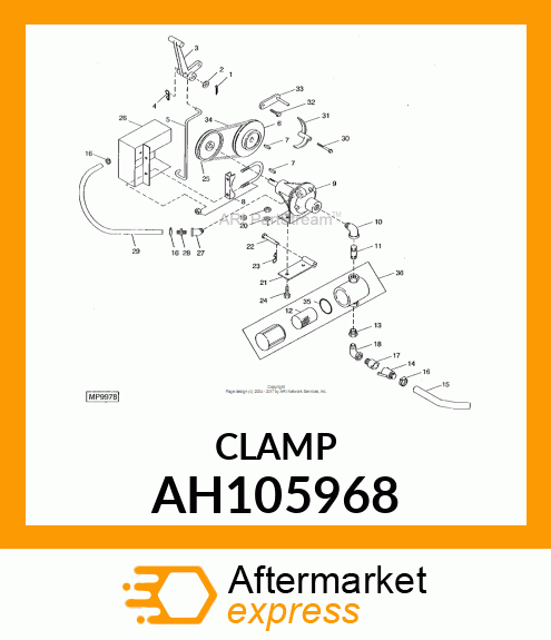 CLAMP, HIGH TORQUE HOSE AH105968