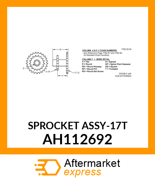 SPROCKET ASSY AH112692