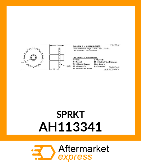 SPROCKET ASSY AH113341