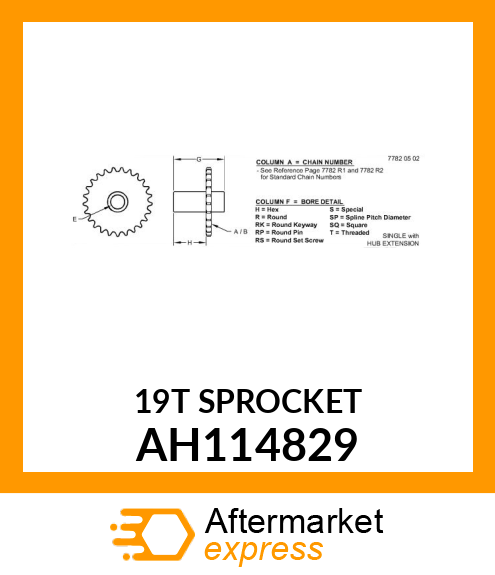 SPROCKET ASSY AH114829