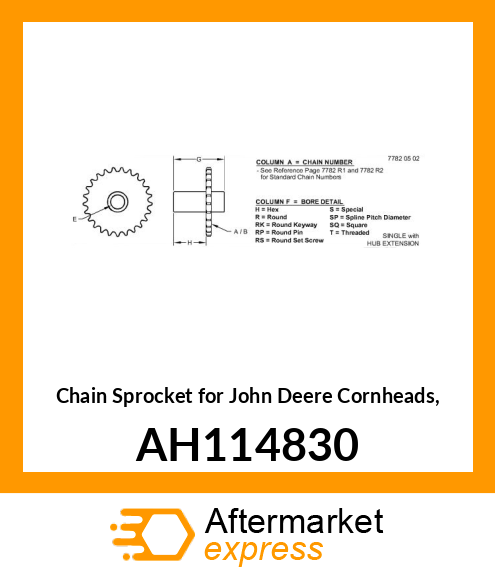 SPROCKET ASSY AH114830