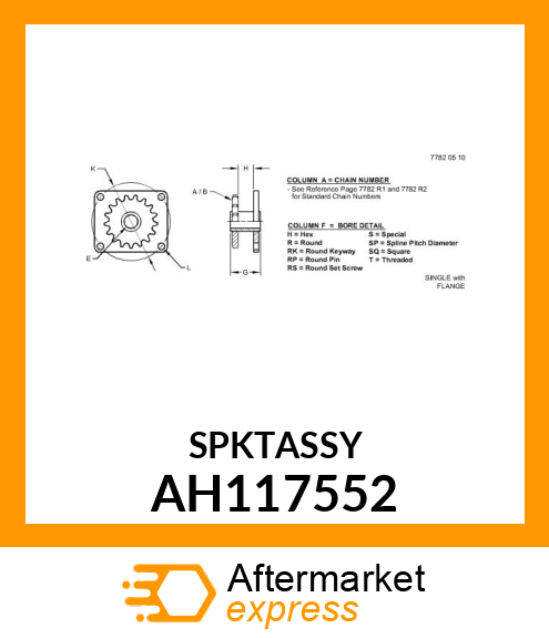 SPROCKET ASSY AH117552