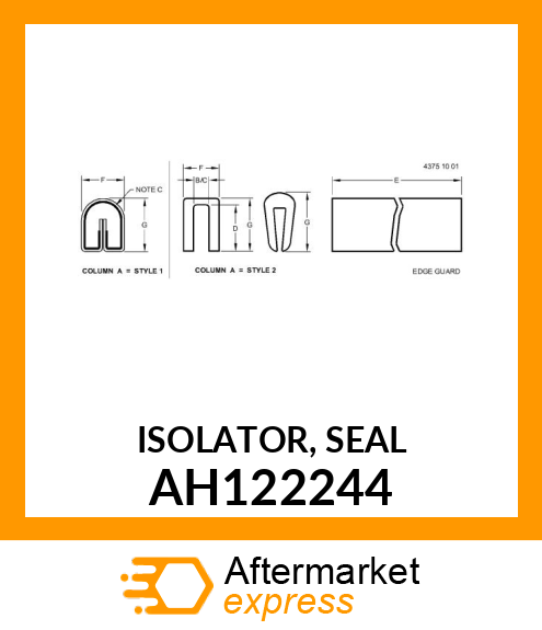 ISOLATOR, SEAL AH122244