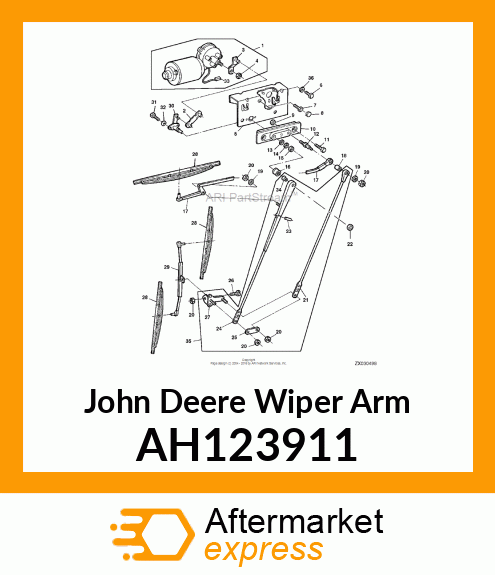 WIPER ARM, ARM ASSY AH123911