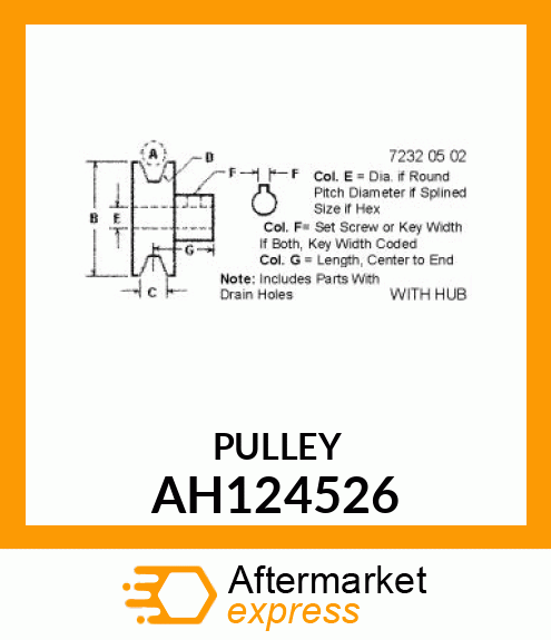 SHEAVE ASSY,10 AH124526