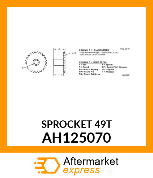 SPROCKET ASSY AH125070