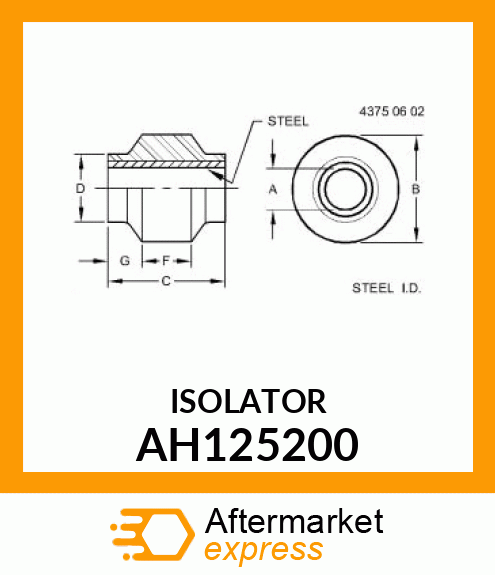 ISOLATOR, BUSHING AH125200