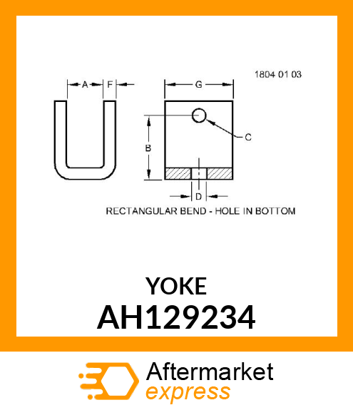 CLEVIS, WELDED AH129234