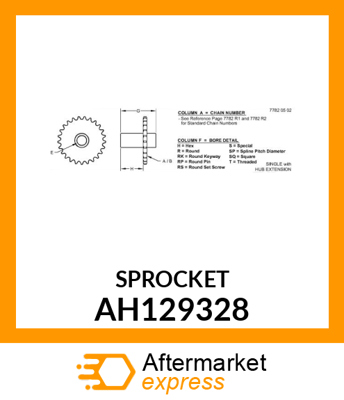 SPROCKET ASSY AH129328