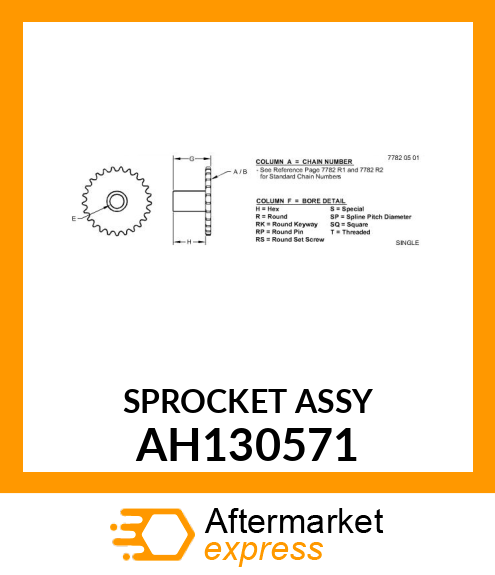 SPROCKET ASSY AH130571