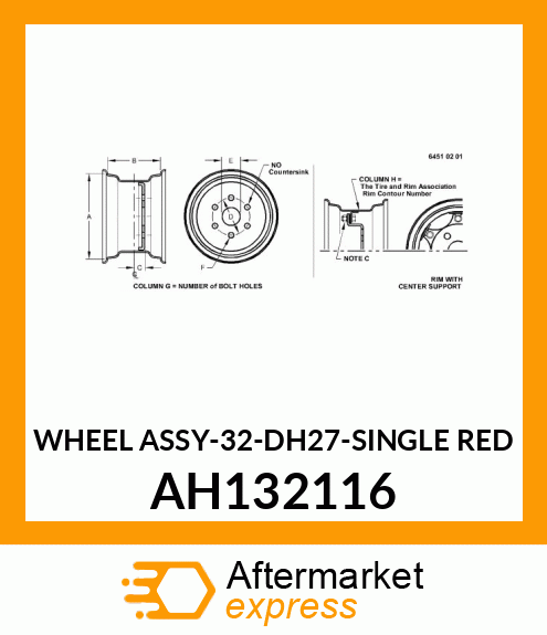 WHEEL ASSY AH132116