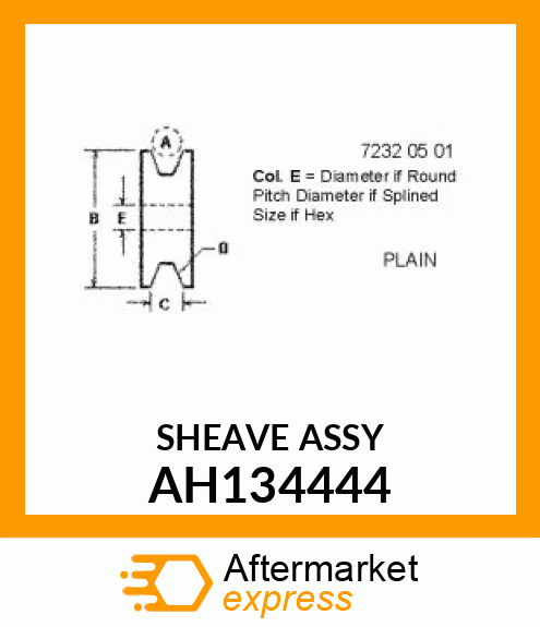 SHEAVE ASSY AH134444
