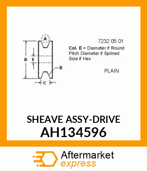 SHEAVE ASSY AH134596