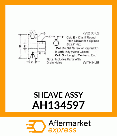 SHEAVE ASSY AH134597