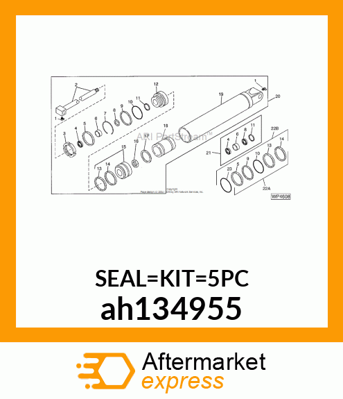 HYDRAULIC CYLINDER KIT, BORE, 90 ah134955